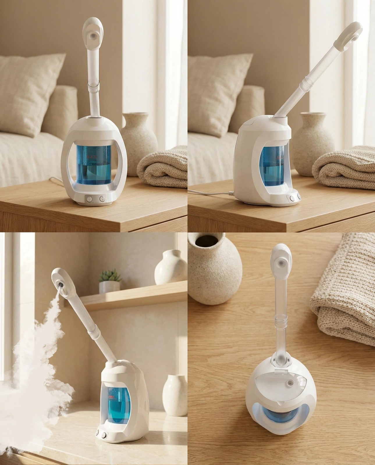 Facial Steamer, Face Steamer for Esthetician and Nano Ionic Portable Ozone Hair