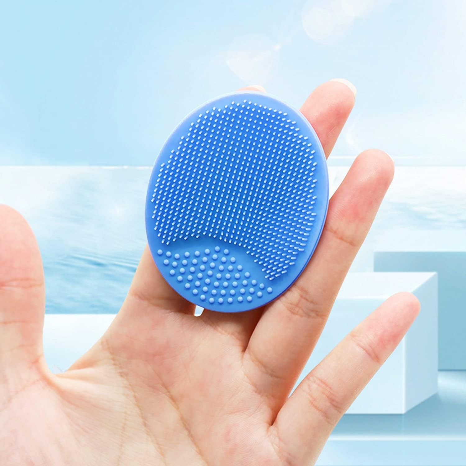 Silicone Face Scrubber and Exfoliator Brush – Facial Cleansing Blue&pink