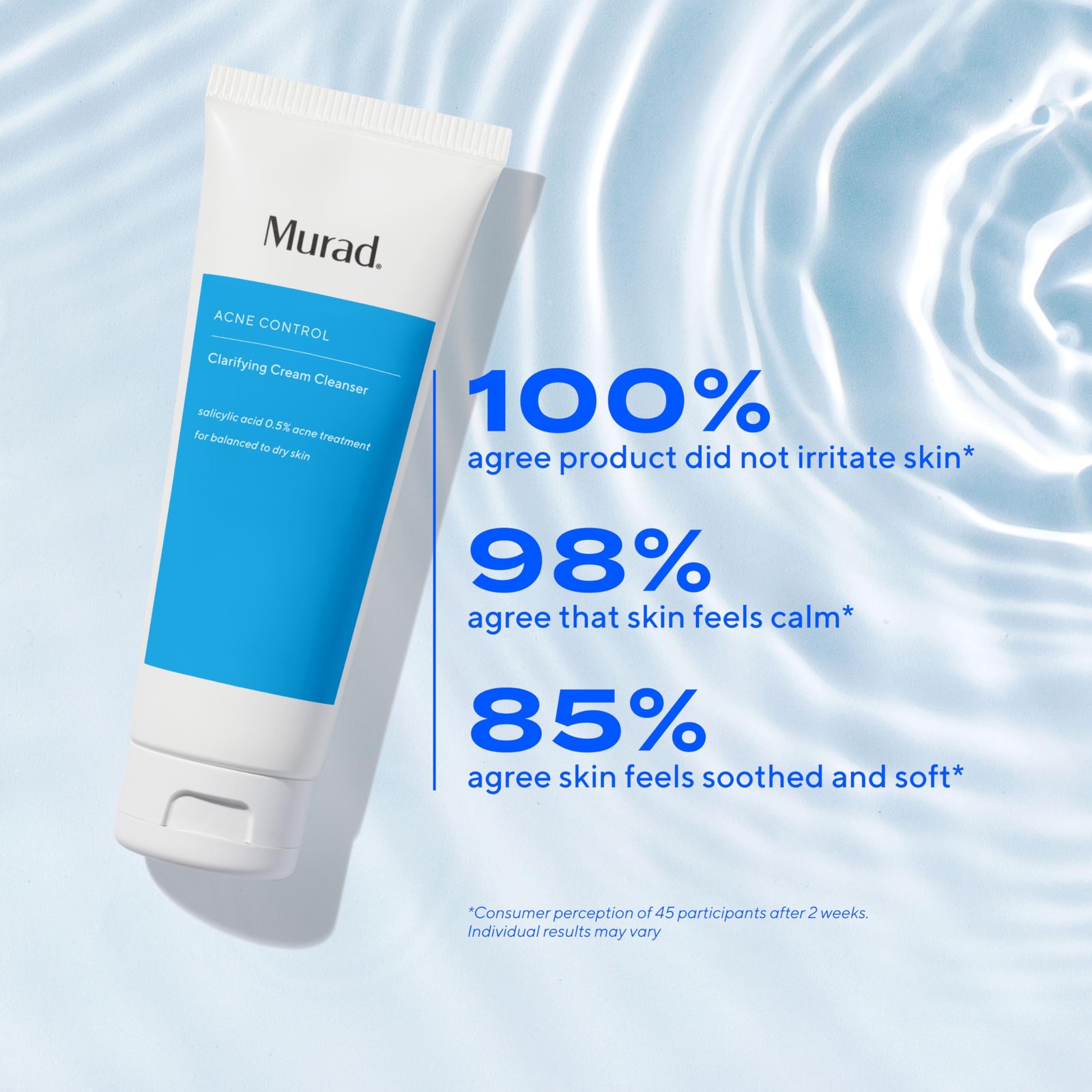Murad Acne Control Clarifying Cream Cleanser – Gentle 5 Fl Oz (Pack of 1)