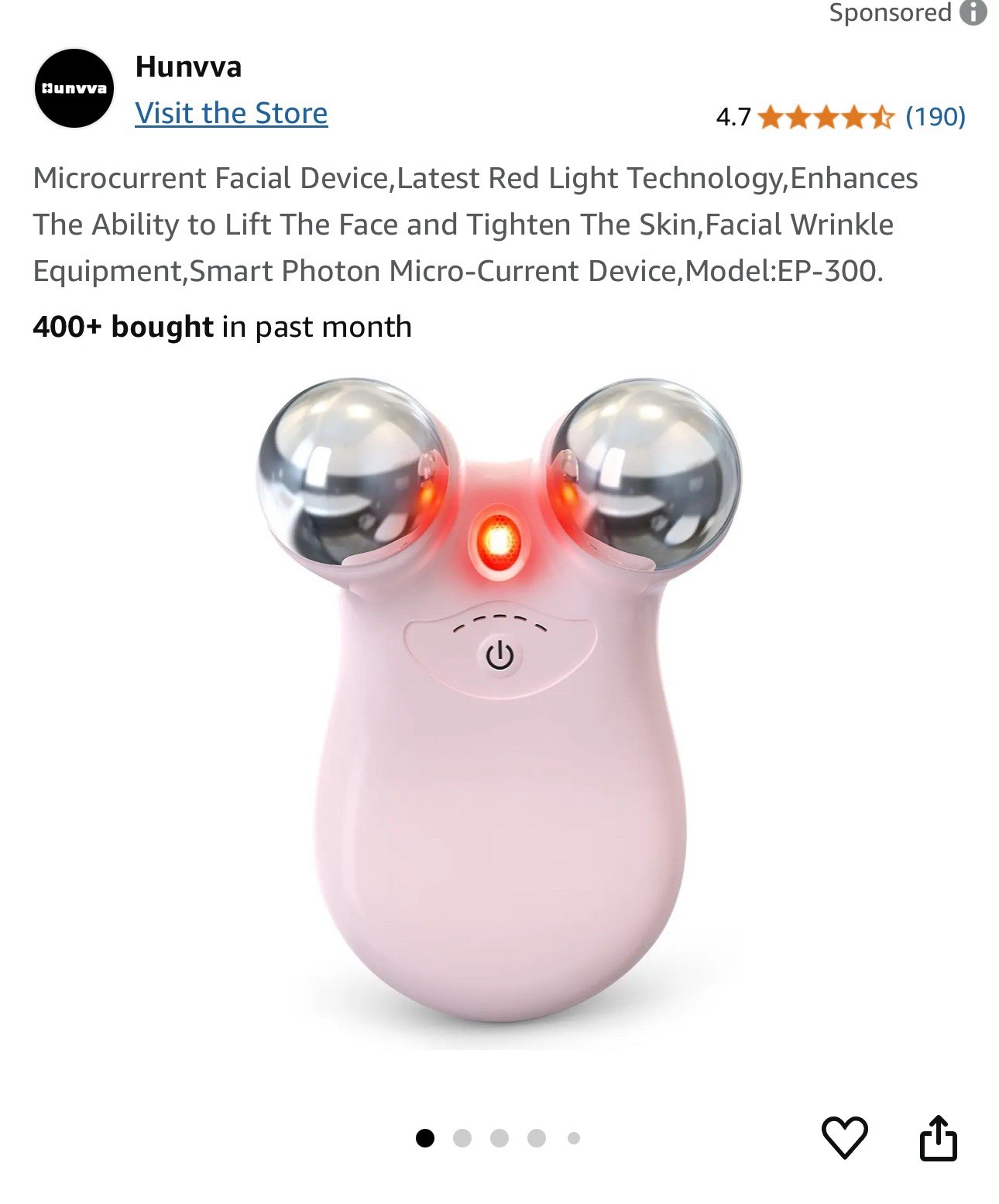 Microcurrent Facial Device with Red Light – Lifts, Firms & Smooths Skin
