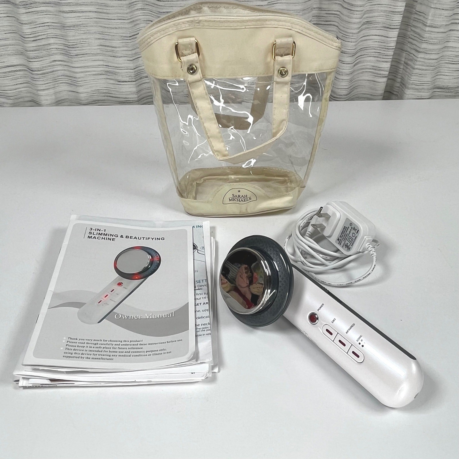 3-in-1 Slimming & Beautifying Machine EMS Infrared Ultrasonic Device White