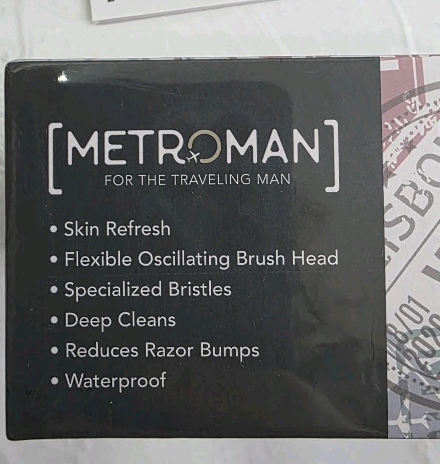 NIB Metro USB Men’s Facial Brush Waterproof Unisex Deep Cleansing Travel Ready