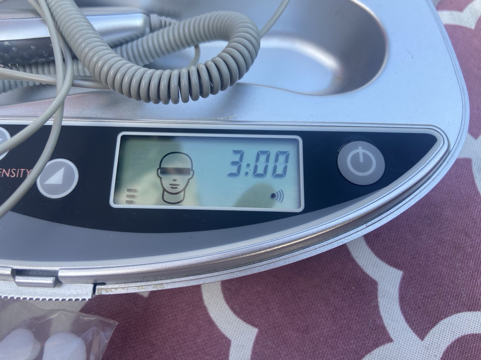 Suzanne Somers FaceMaster Facial Toning Device Silver 3 Speeds Timer Beeper USED