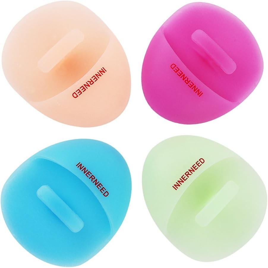 Travel-Friendly 4-Color Silicone Face Cleansing Brush Set – Gentle Care