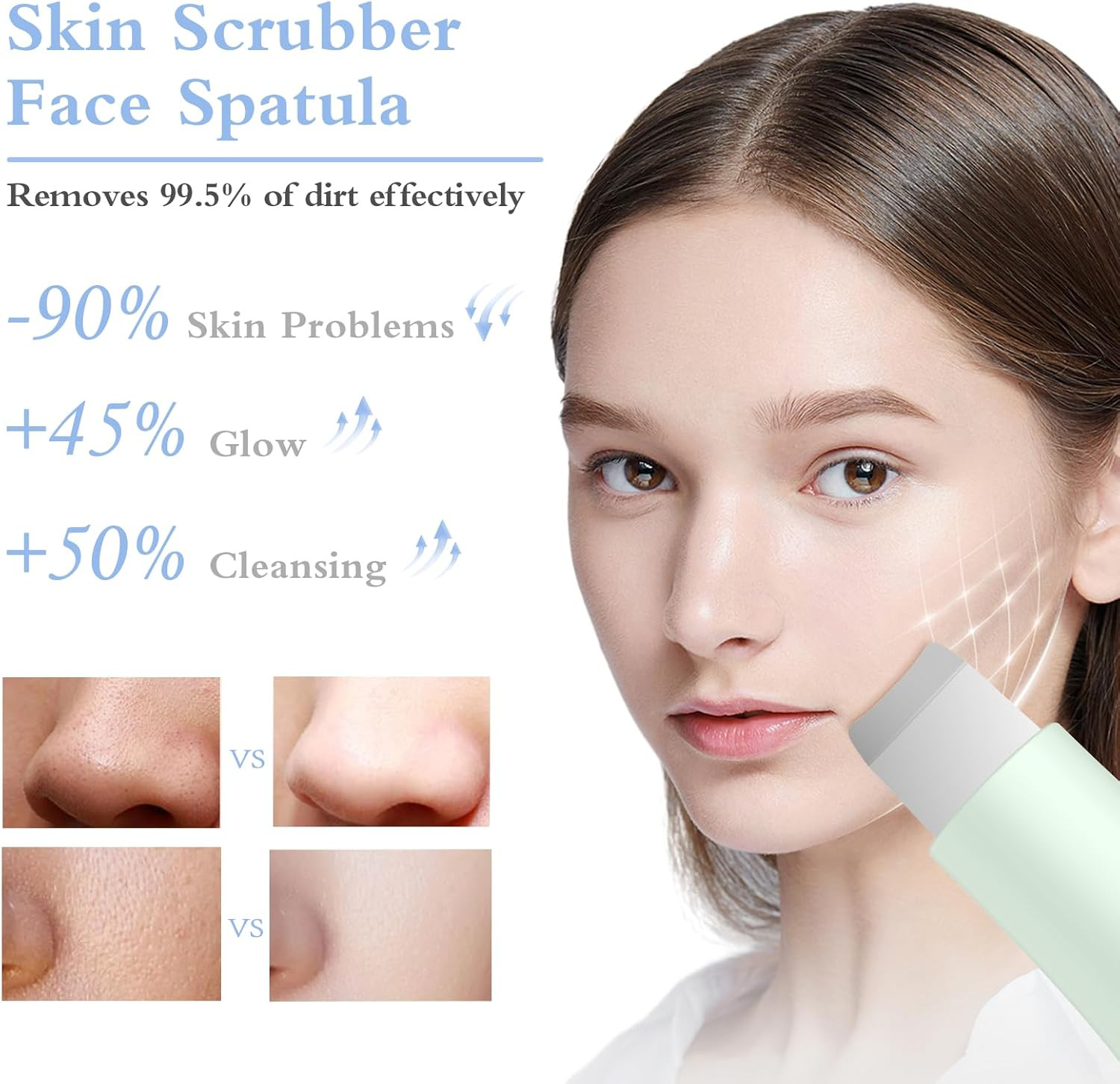 Skin Scrubber Face Spatula Skin Spatula Pore Cleaner Blackhead Remover Tools for