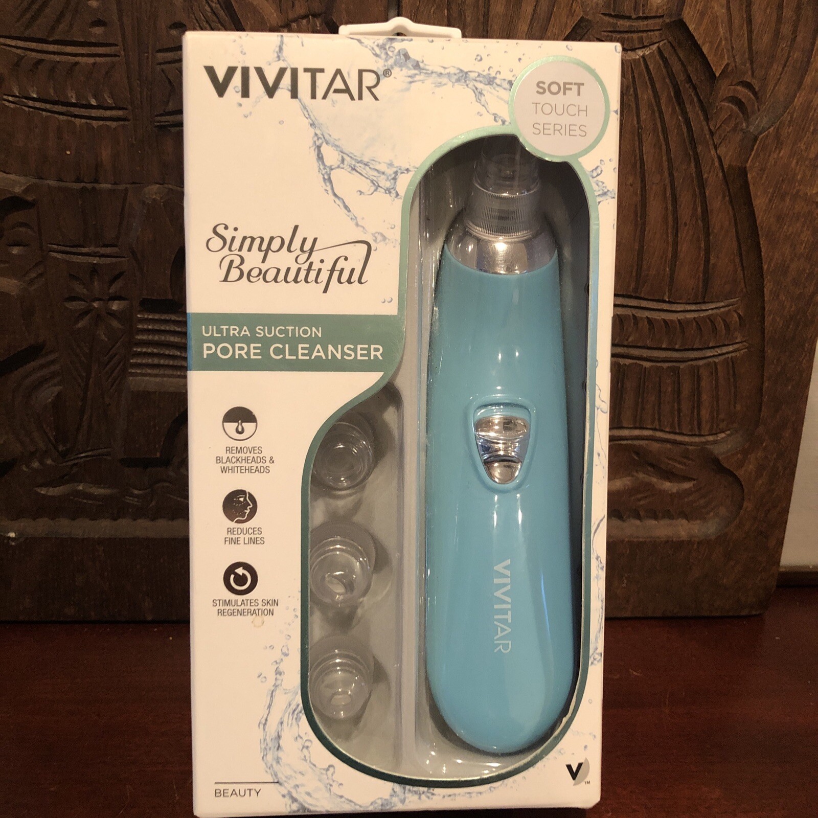Vivitar Ultra Suction Pore Cleanser Simply Beautiful Soft Touch Series Blue New