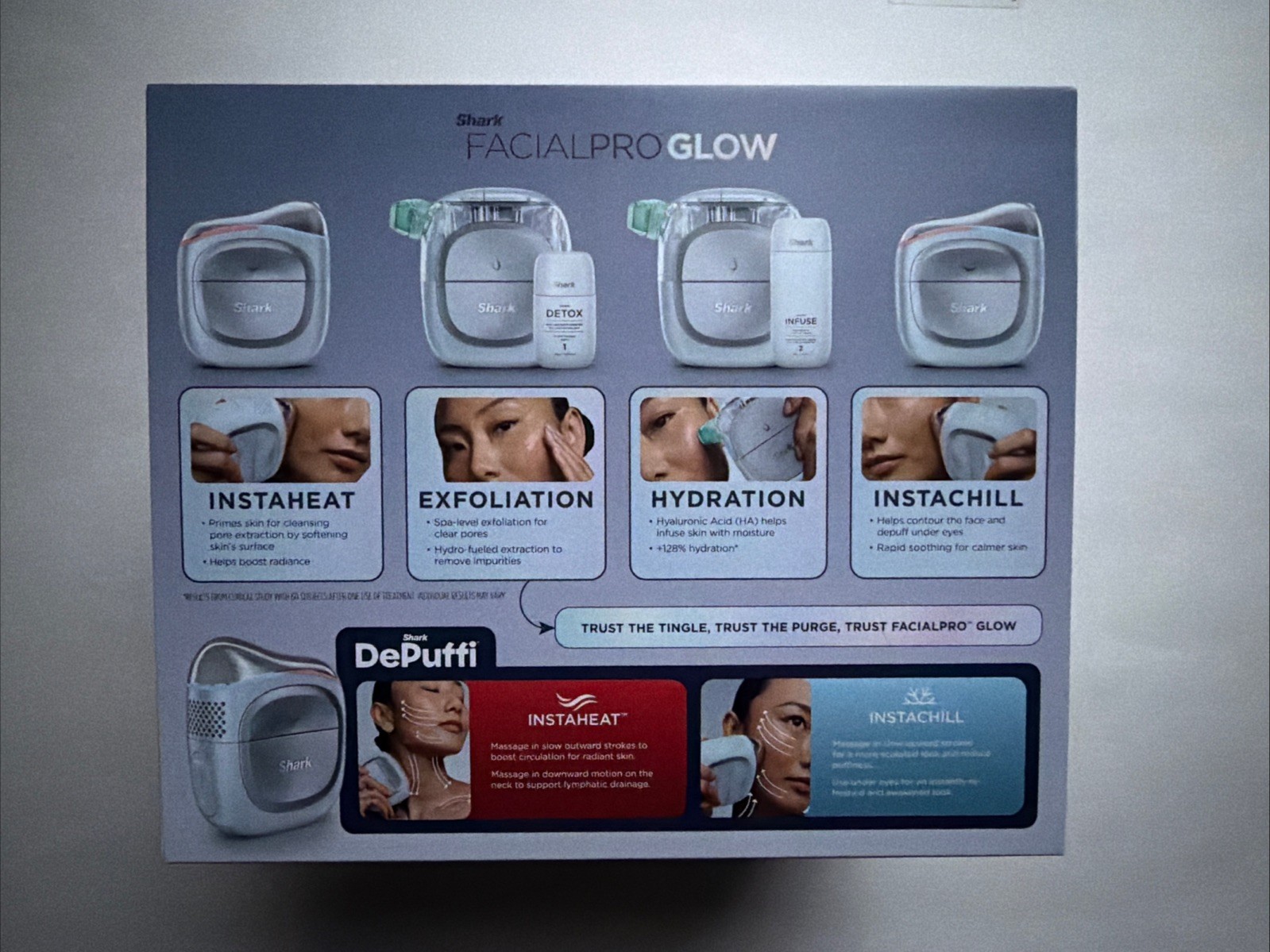 Shark – FacialPro Glow At Home Hydro-Powered Facial System – Blue