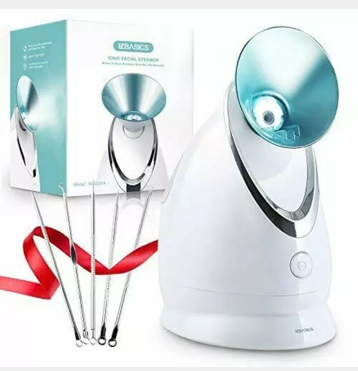 Facial Steamer-Nano Ionic Face Steamer for Home Facial Spa w skin tool kit