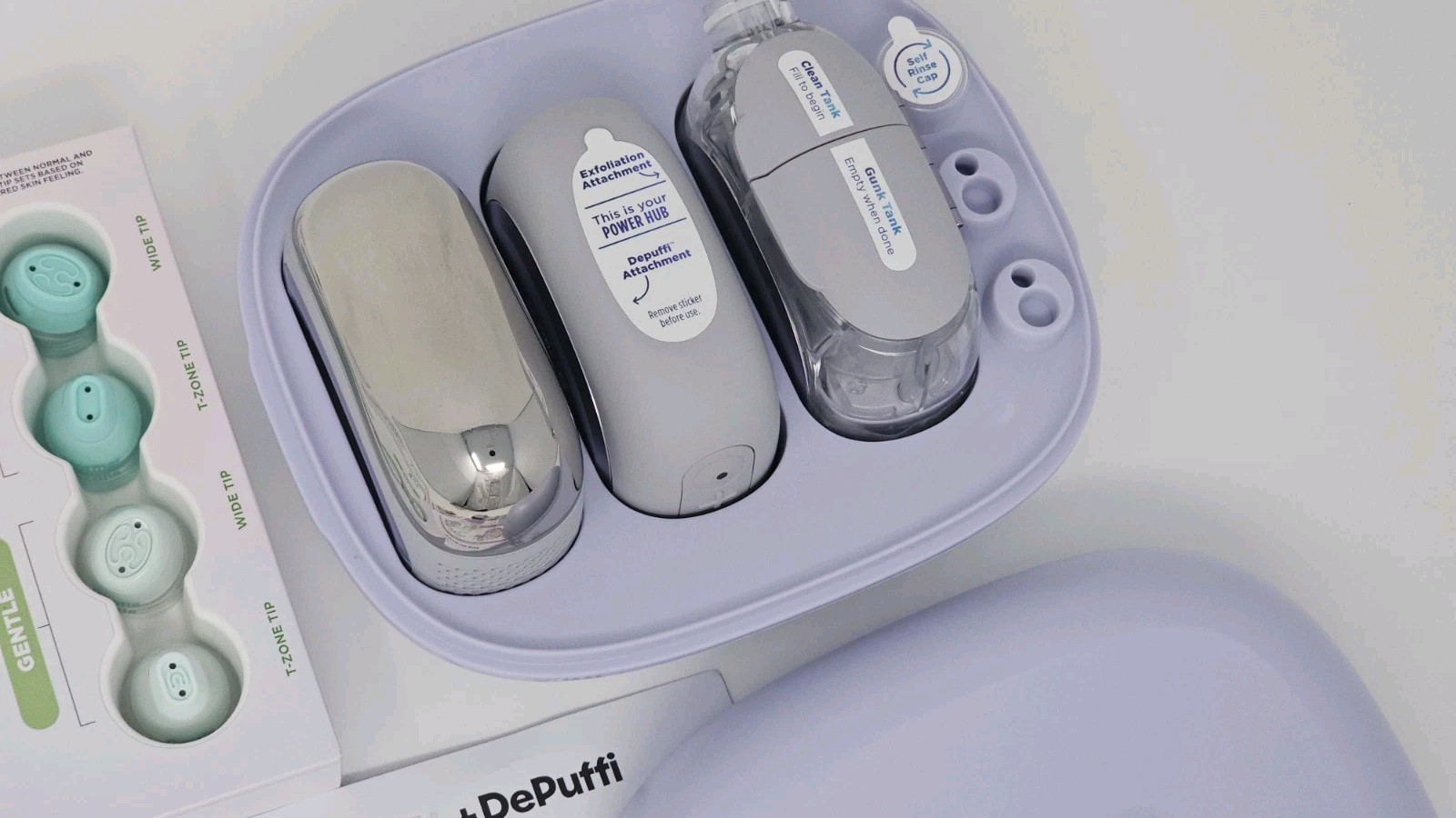 Shark FacialPro Glow at-Home Facial System with DePuffi Hot & Cold – Lilac