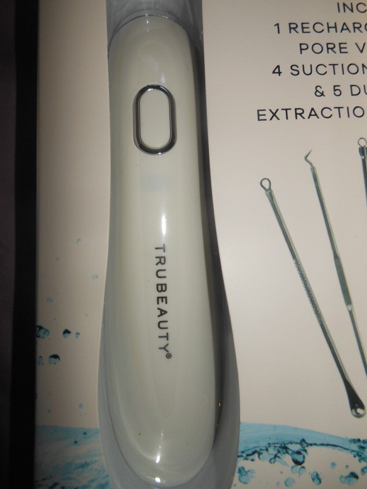 new TRUBEAUTY MICRODERM BLEMISH SYSTEM RECHARGEABLE PORE VACUUM TOOLS SEALED NIB
