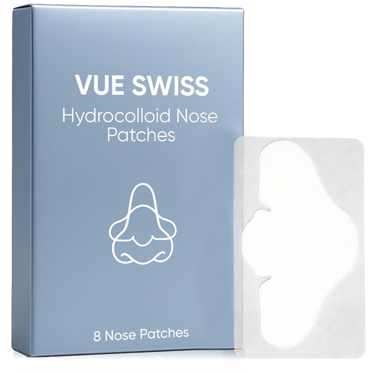 Vue Swiss Nose Patches, Hydrocolloid 8 Count (Pack of 1)
