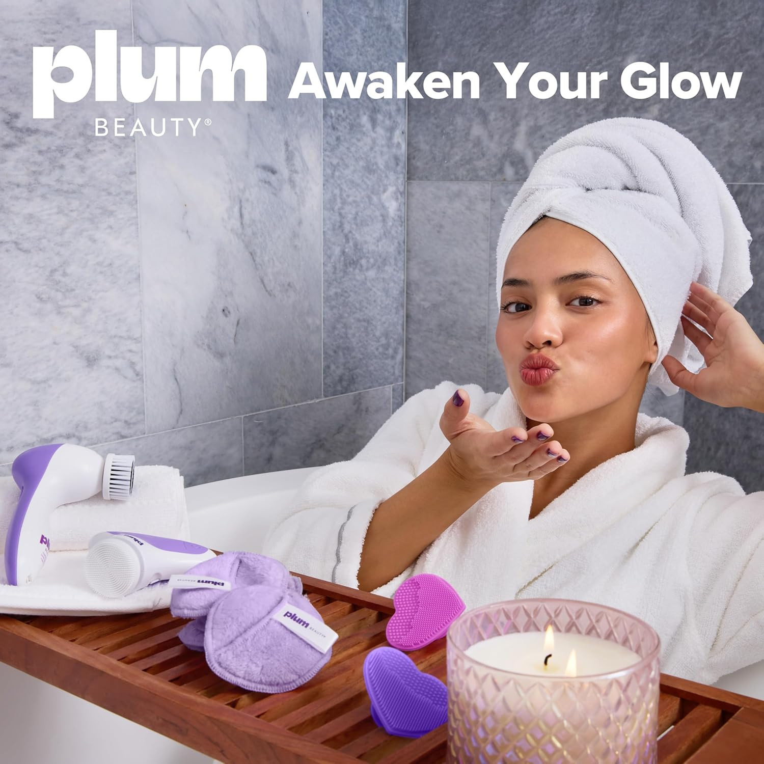 Heart-Shaped Silicone Skin Scrubber – Manual Facial Cleansing Brush for Exfol…