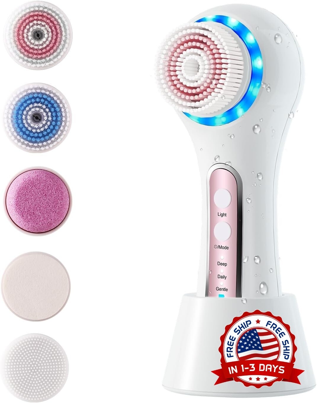 Cepillo De Cara Piel Limpiador Facial Electrico Elimina Impureza Maquillaje Poro