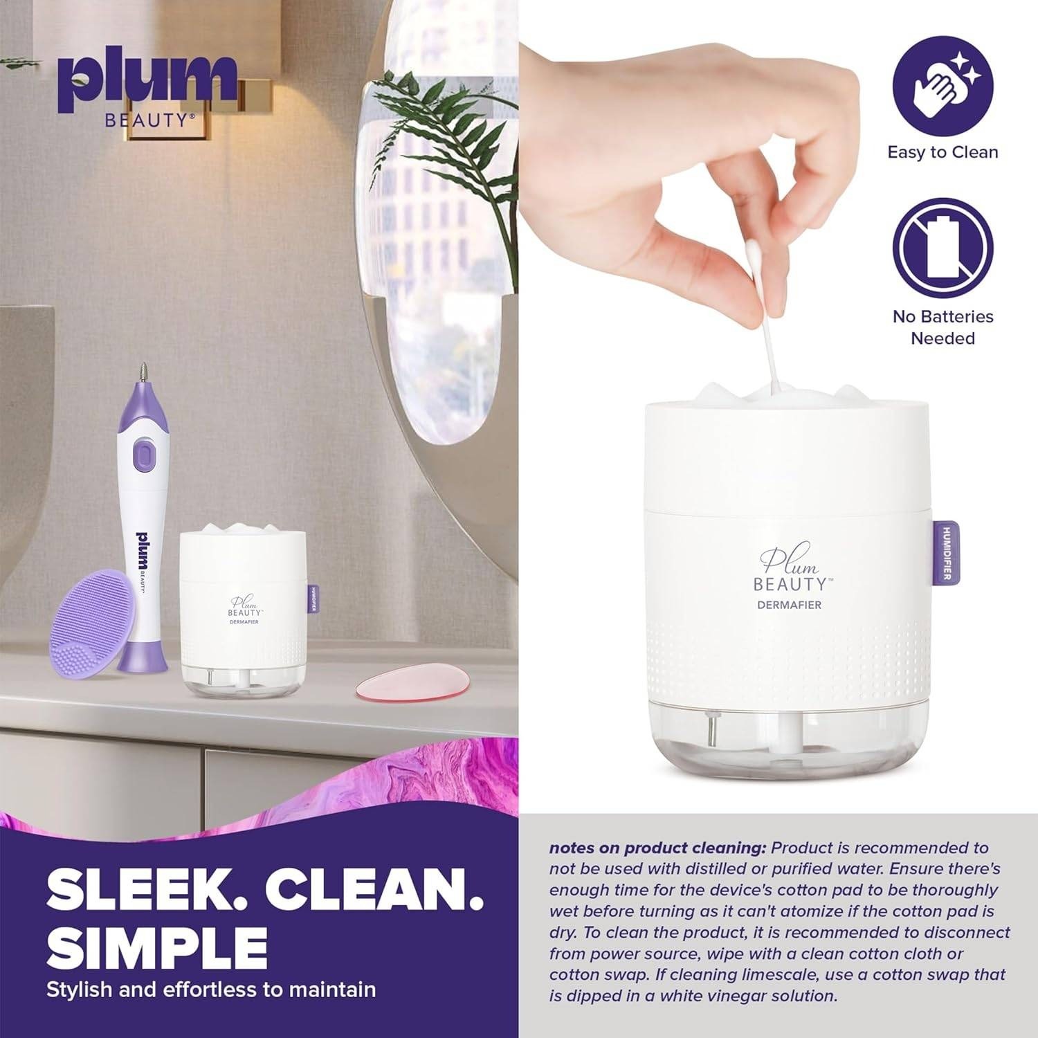 Plum Beauty Dermafier Humidifier USB Facial Mist Hydrating Skincare