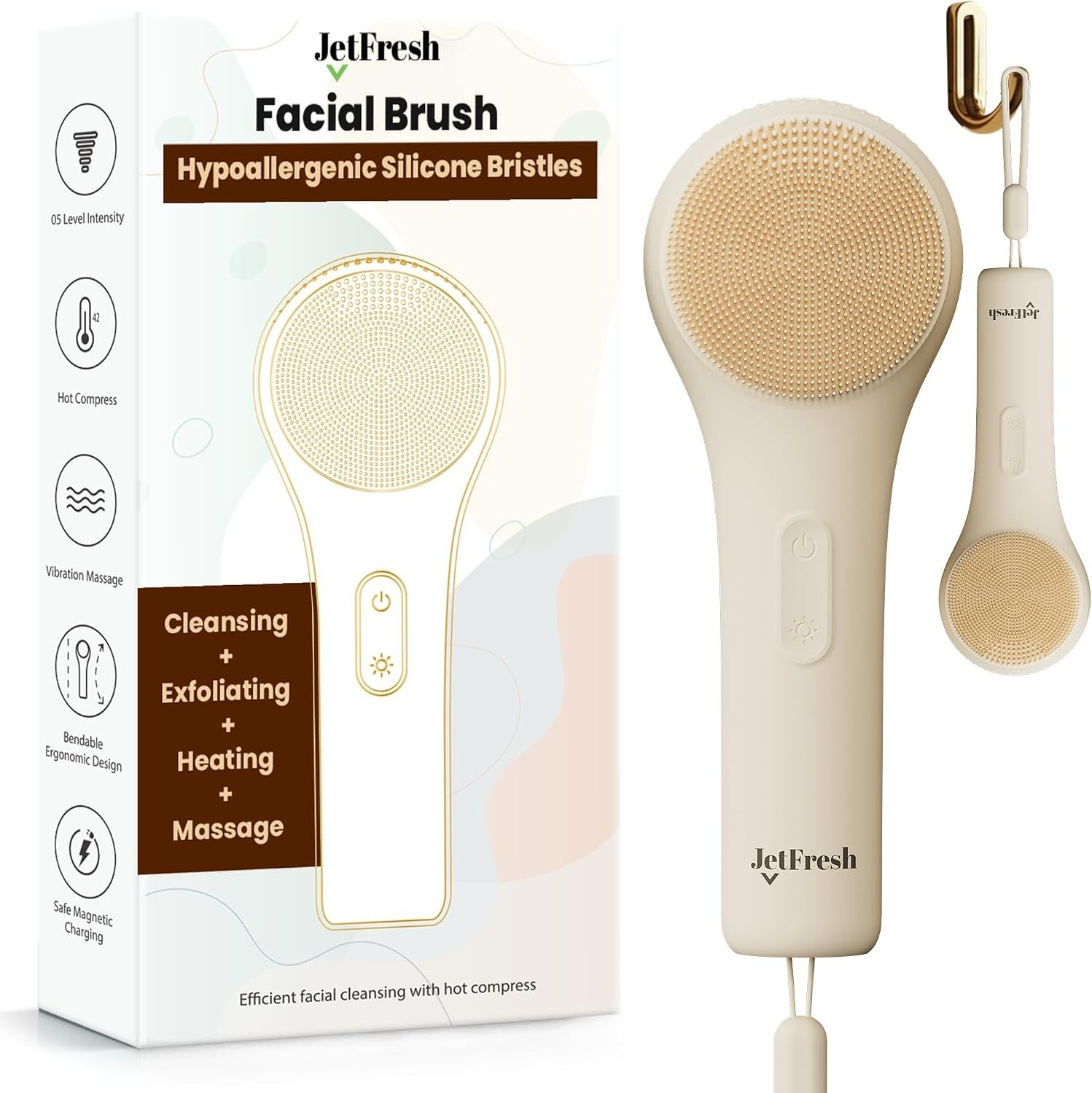 JMY05 Silicone Face Scrubber Facial Cleansing Brush: Portable Waterproof
