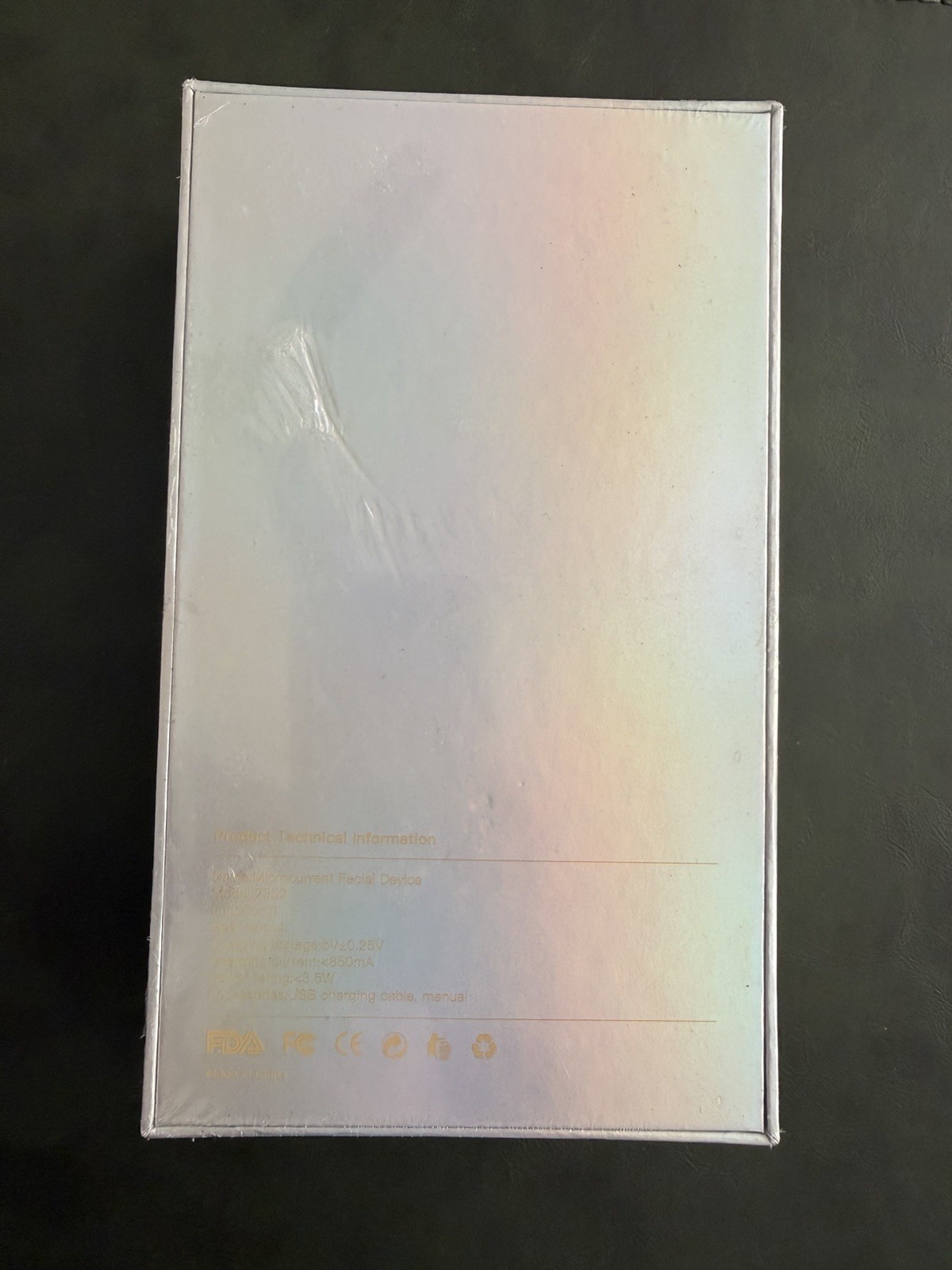 New-INTEO Microcurrent Facial Device, 3 Modes Red Light Therapy -Face/Neck Gold
