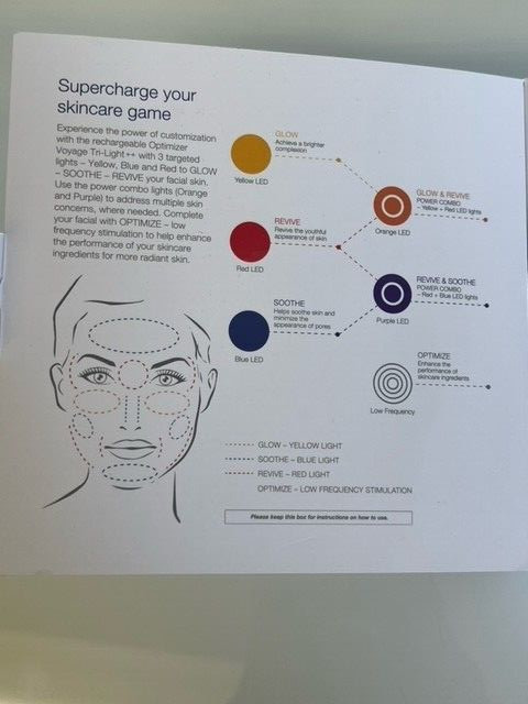 SKIN INC Optimizer Voyage Tri-Light++ LED-SONIC Flash Facial Rose -NOB