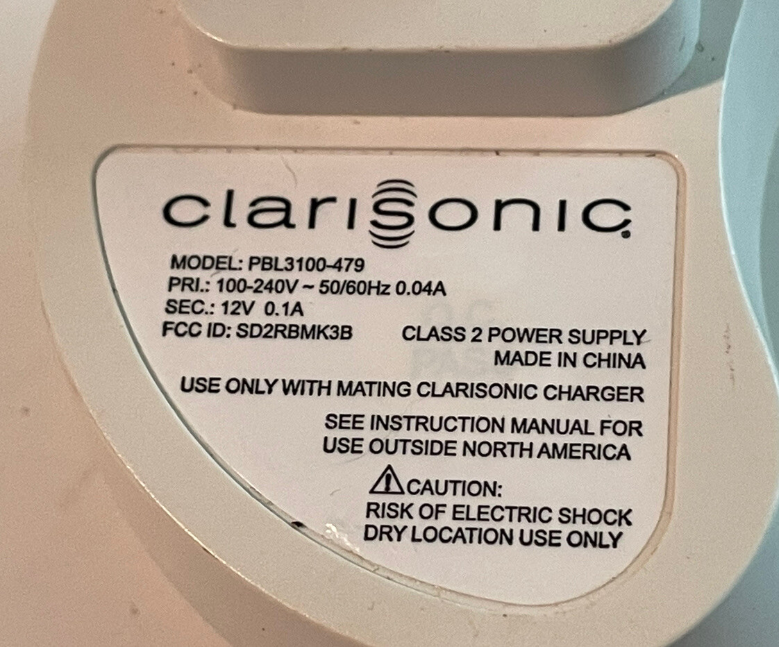 Clarisonic Opal Charger and Wall Adapter PBL5143 Black and PBL3100-479 White