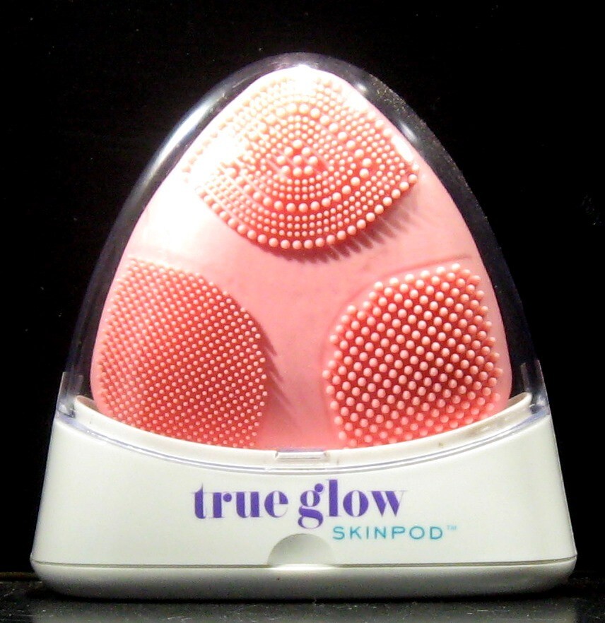 Conair True Glow SKINPOD Silicone Facial Cleansing Brush-Pink