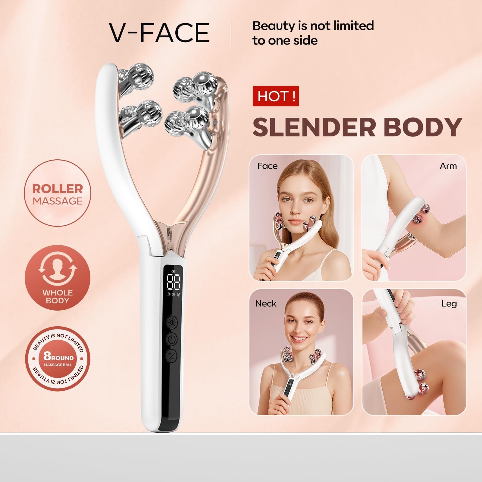 Facial Massager Face and Neck | Shaper & Slimmer for Women Beige