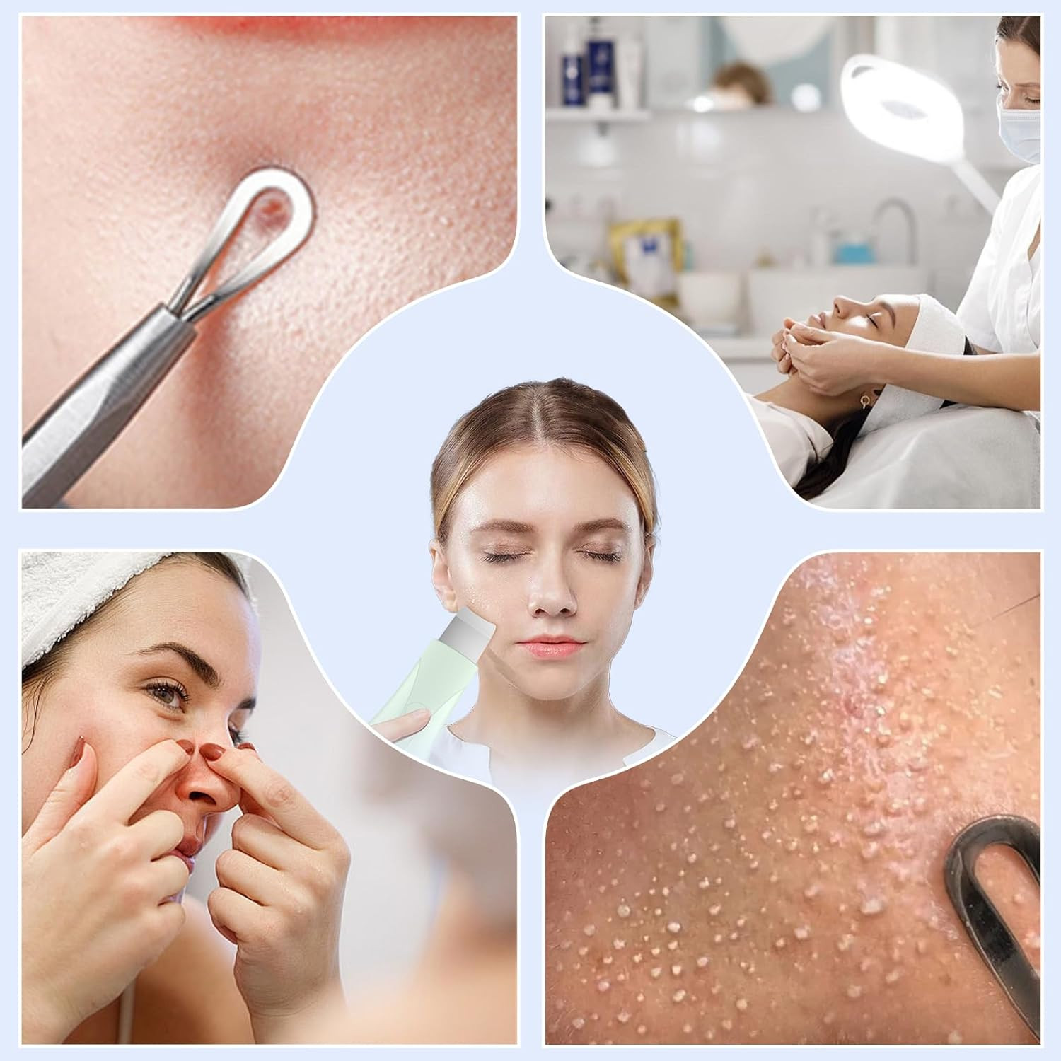 Skin Scrubber Face Spatula Skin Spatula Pore Cleaner Blackhead Remover Tools for
