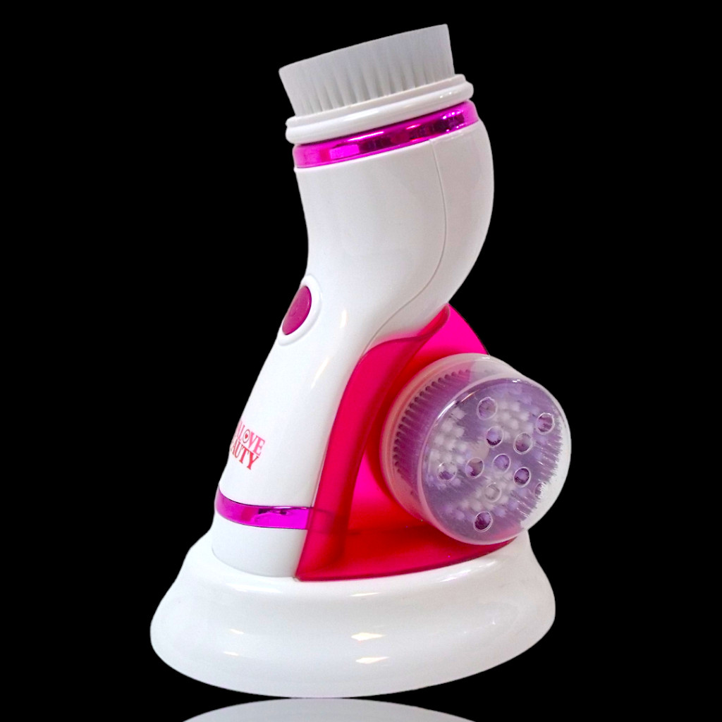 Electric “Face Cleaning Brush Set” Battery Powered Skin Exfoliating Facial Care