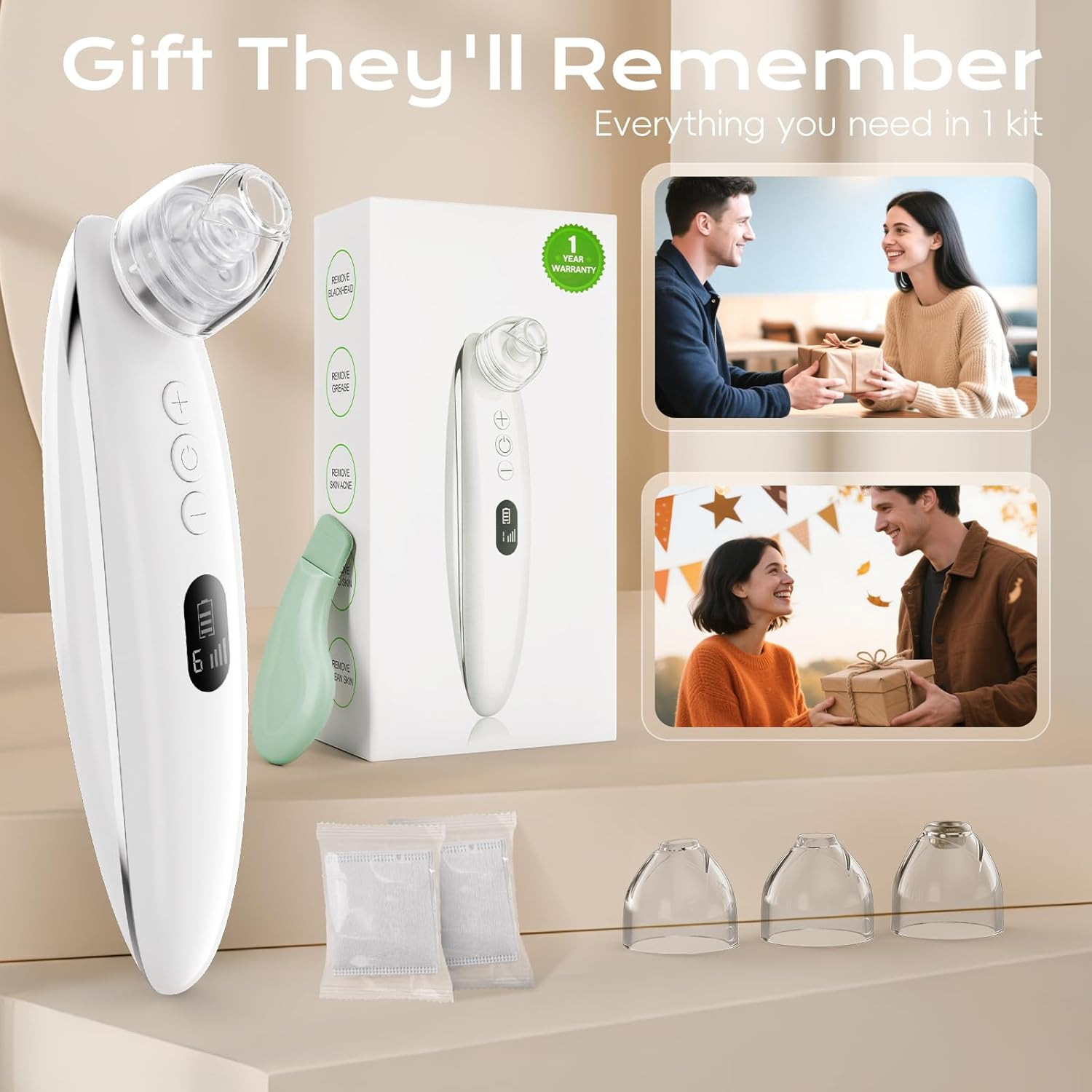 Facial Pore Blackhead Remover Vacuum Blackhead Extractor Face Scraper Cleansing