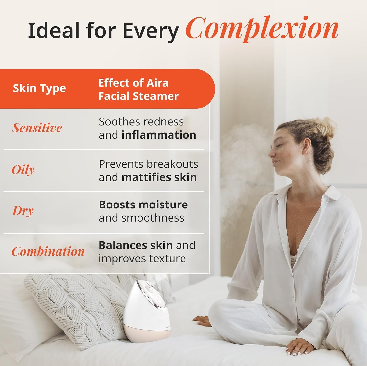 Facial Steamer Ionic Face Steamer Deep Clean Moisturizing