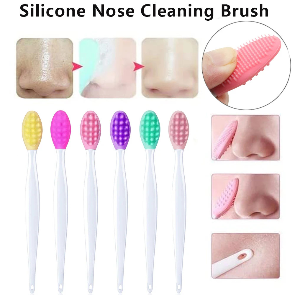 1PC/4PCS Beauty Skin Care Wash Face Silicone Brush Exfoliating Nose Clean