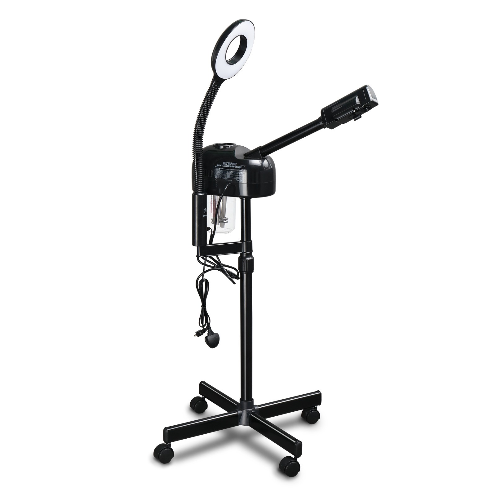 2 in 1 Professional Facial Steamer with 3X Magnifying Lamp for Home Salon Skin