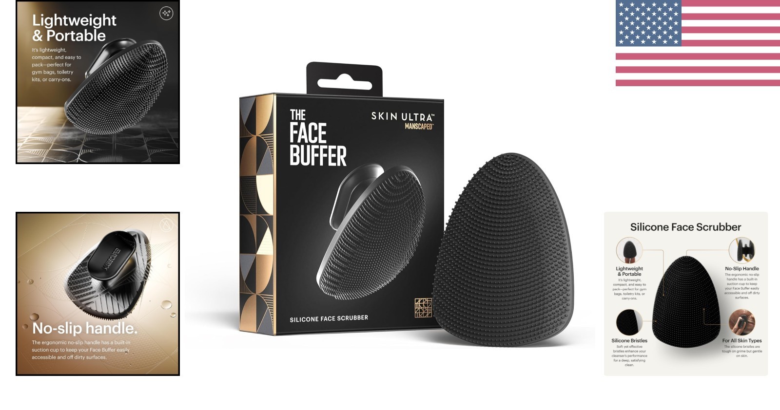 The Face Buffer: Men’s Silicone Scrubber for Deep Cleansing & Gentle Exfoliation