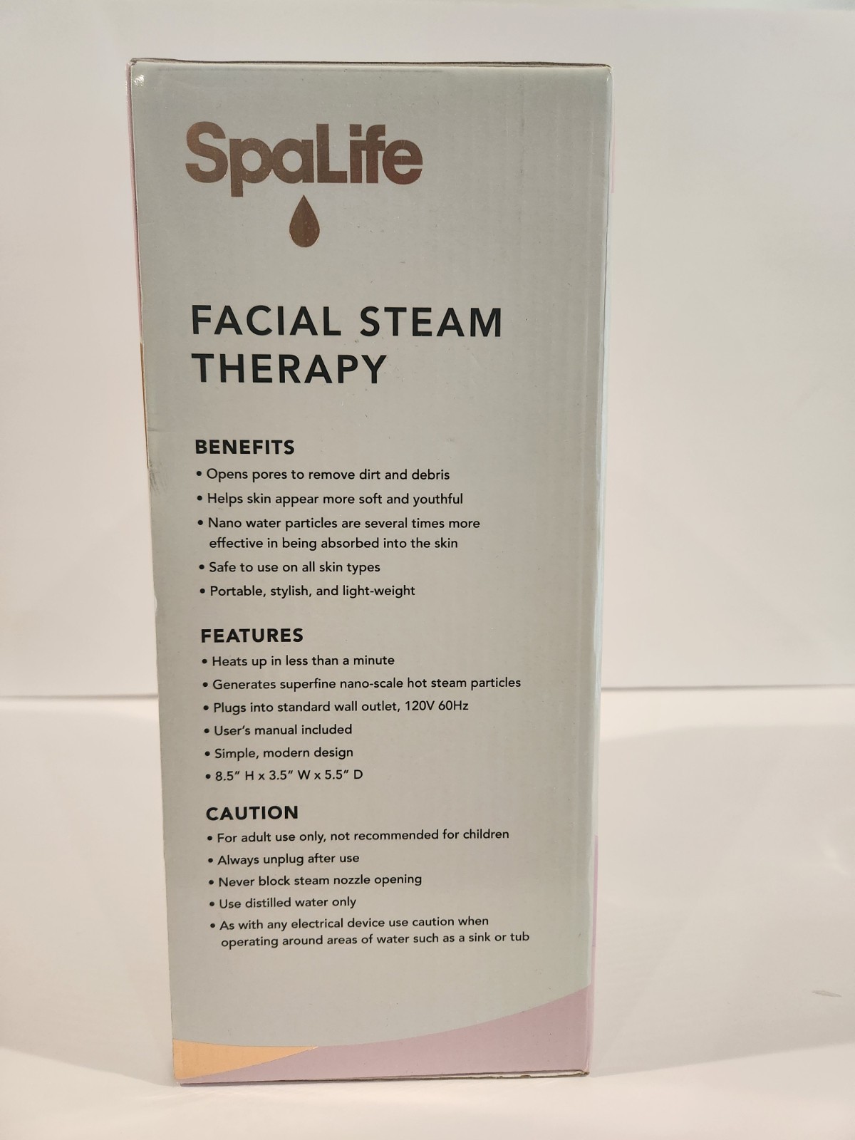 SpaLife Nano Facial Steam Therapy Portable Steamer Skincare NEW