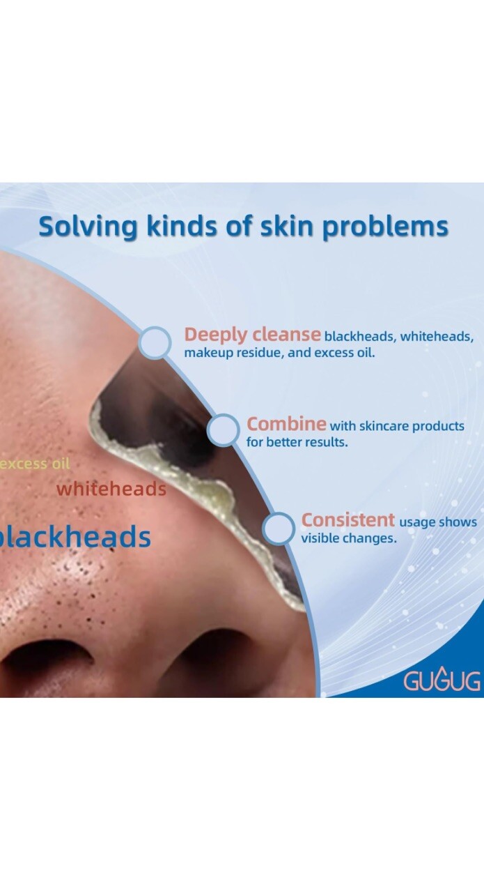 GUGUG Face & Skin Scrubber, Pore Cleaner, Blackhead Remover for Deep Cleaning