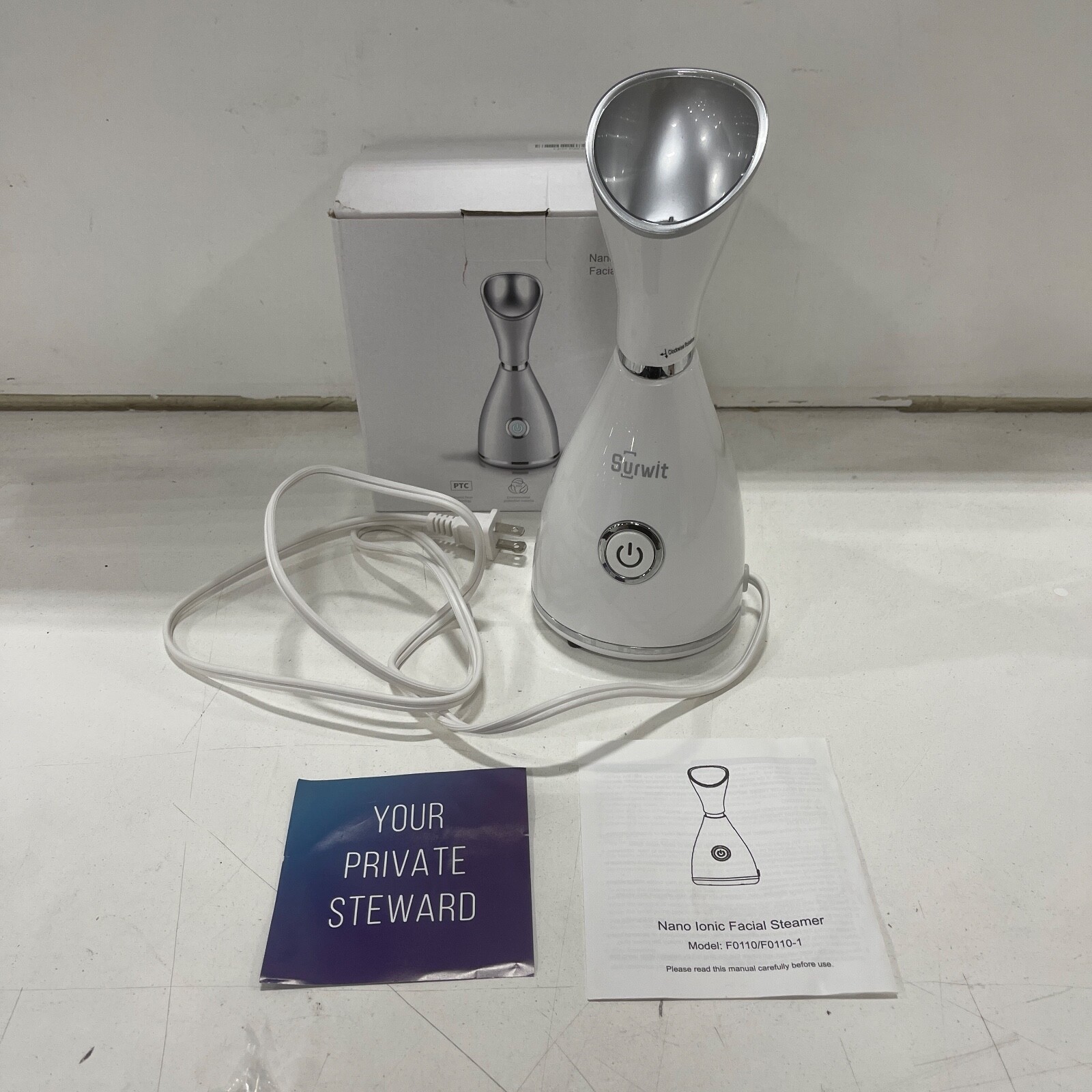 Facial Steamer Nano Ionic Face Steamer Lonove Facial Steamer Silver