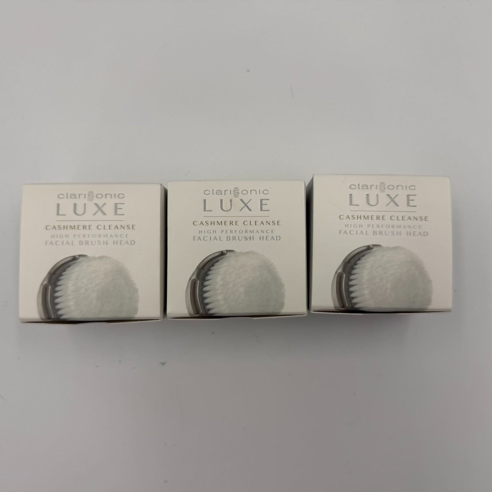 3 Pack Clarisonic LUXE Cashmere Cleanse Replacement Brush Heads Mia2 Aria Plus