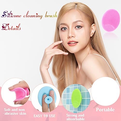 100 Pcs Silicone Face Scrubber Brush – Soft Exfoliating Cleansing Tool, 20 Color