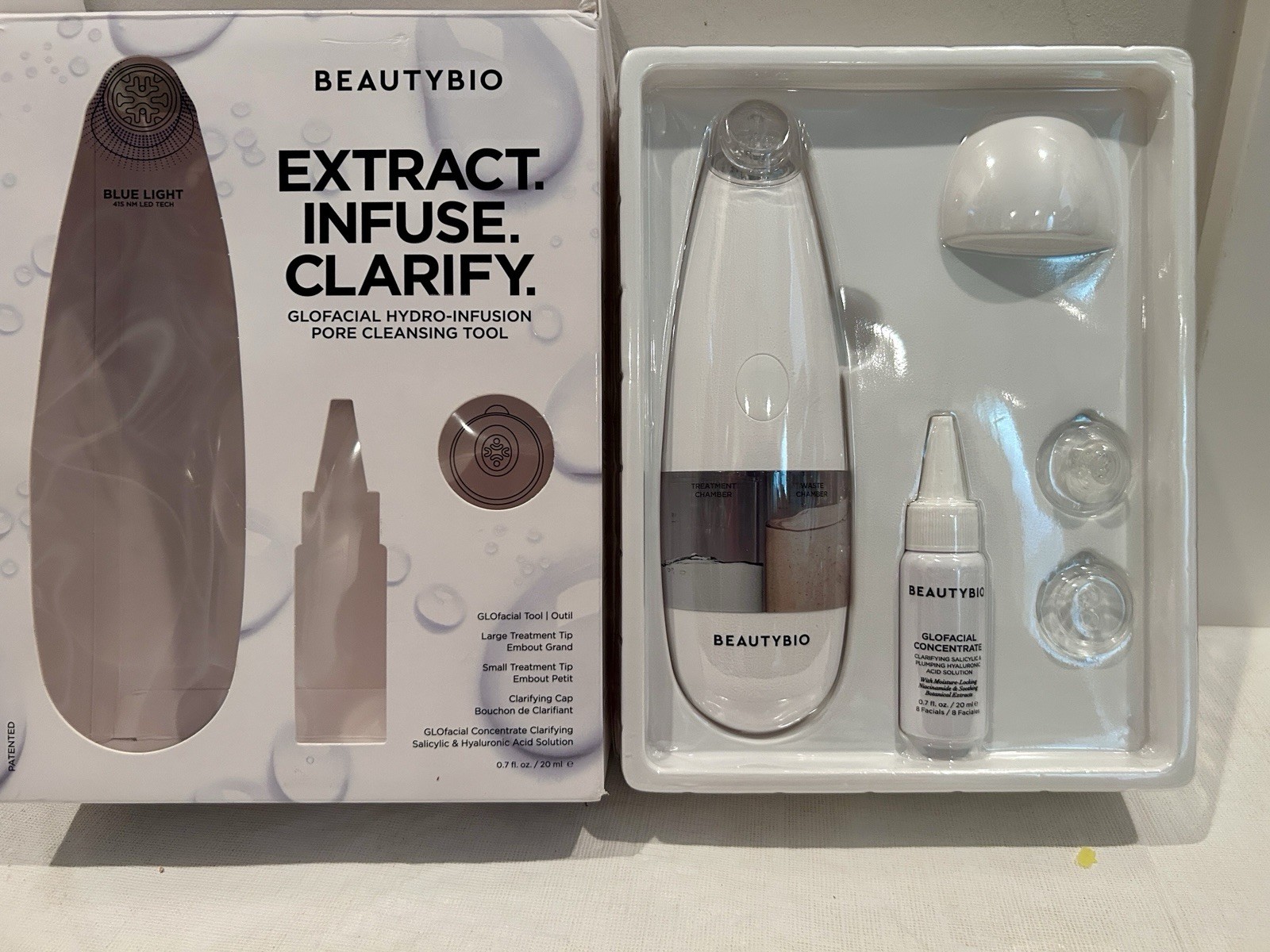 BeautyBio GLOfacial/Hydro-Infusion Pore Cleansing Tool, Open Box