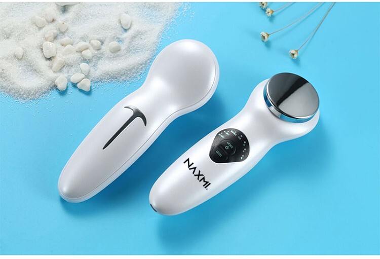 Negative Ion Facial Massager Electric Warm Compress Face Cleaning Device OFFER!!