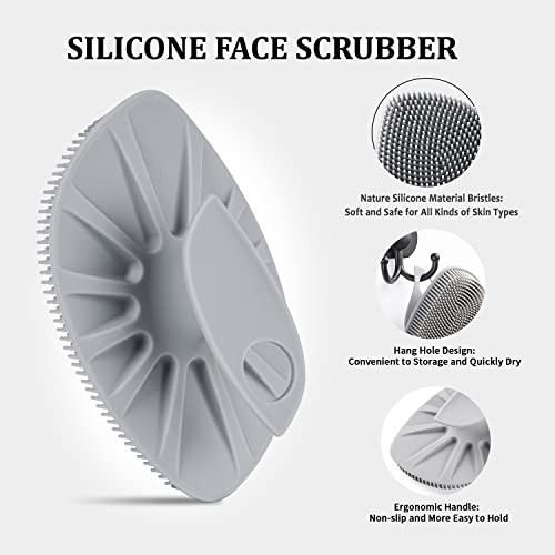 Silicone Face Scrubber Facial Cleansing Brush Gentle Exfoliator Pad Massager