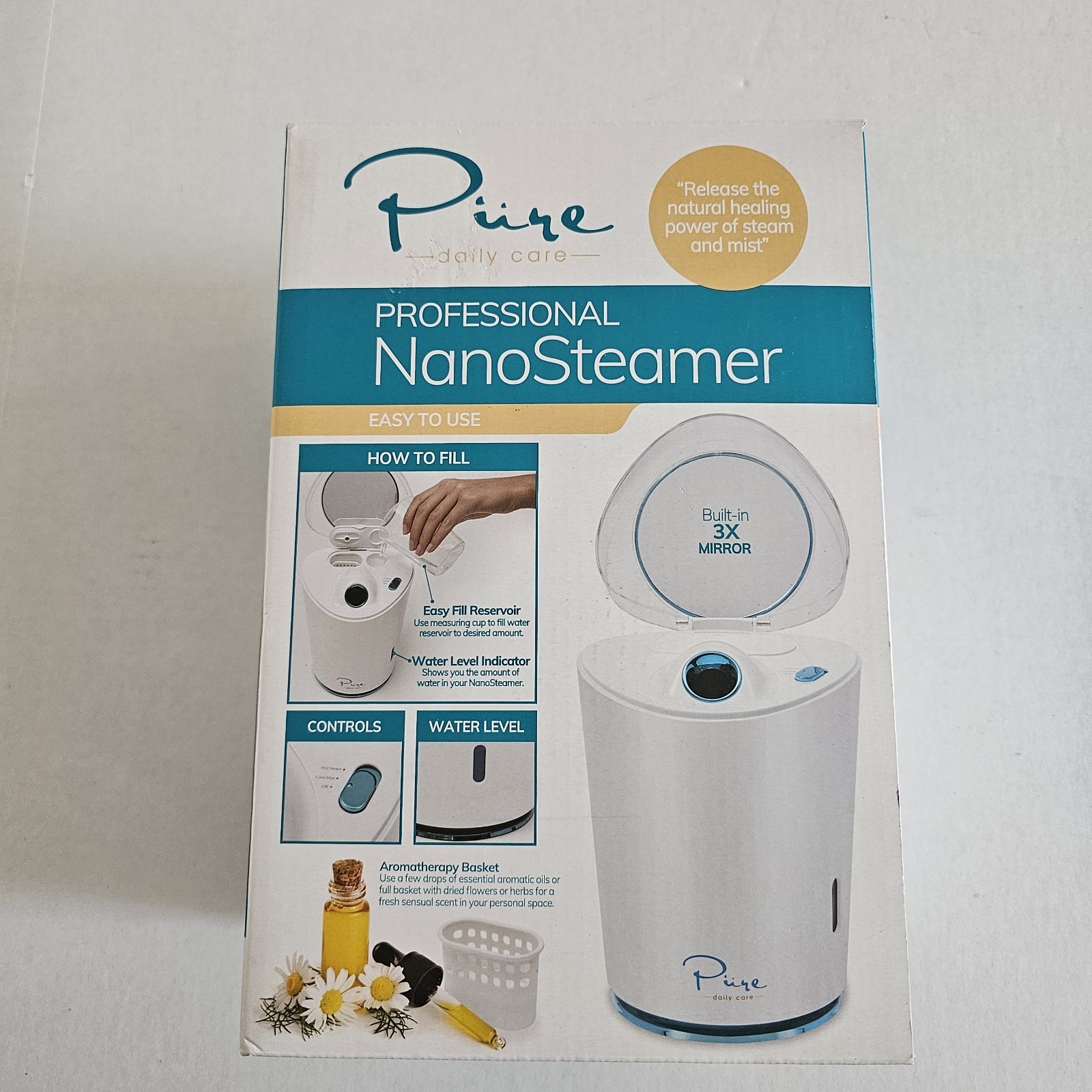 NanoSteamer PRO Professional Nano Ionic 4 In 1 Facial Steamer New Open Box