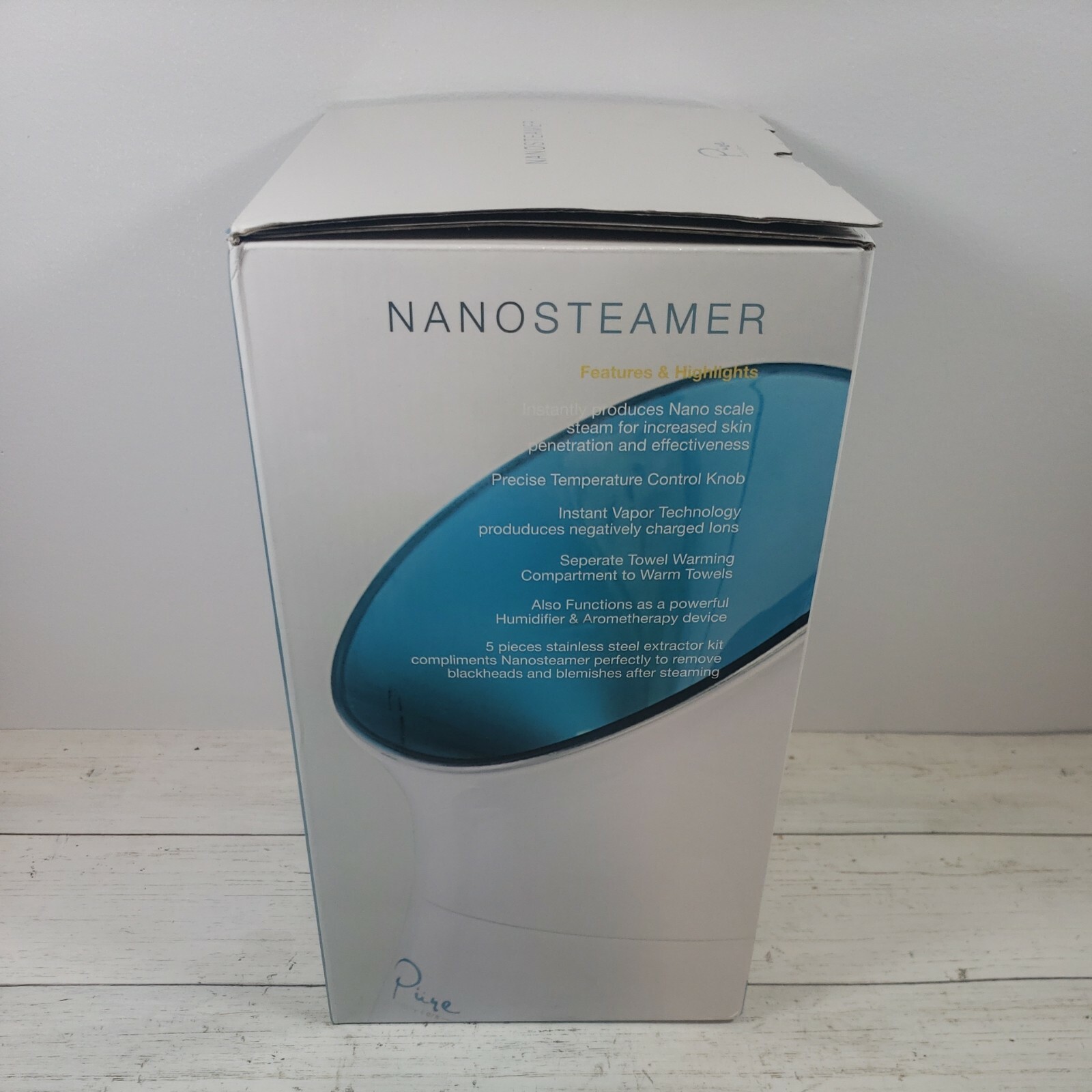Nanosteamer Large 3-In-1 Nano Ionic Facial Steamer with Precise Temp Control – 3