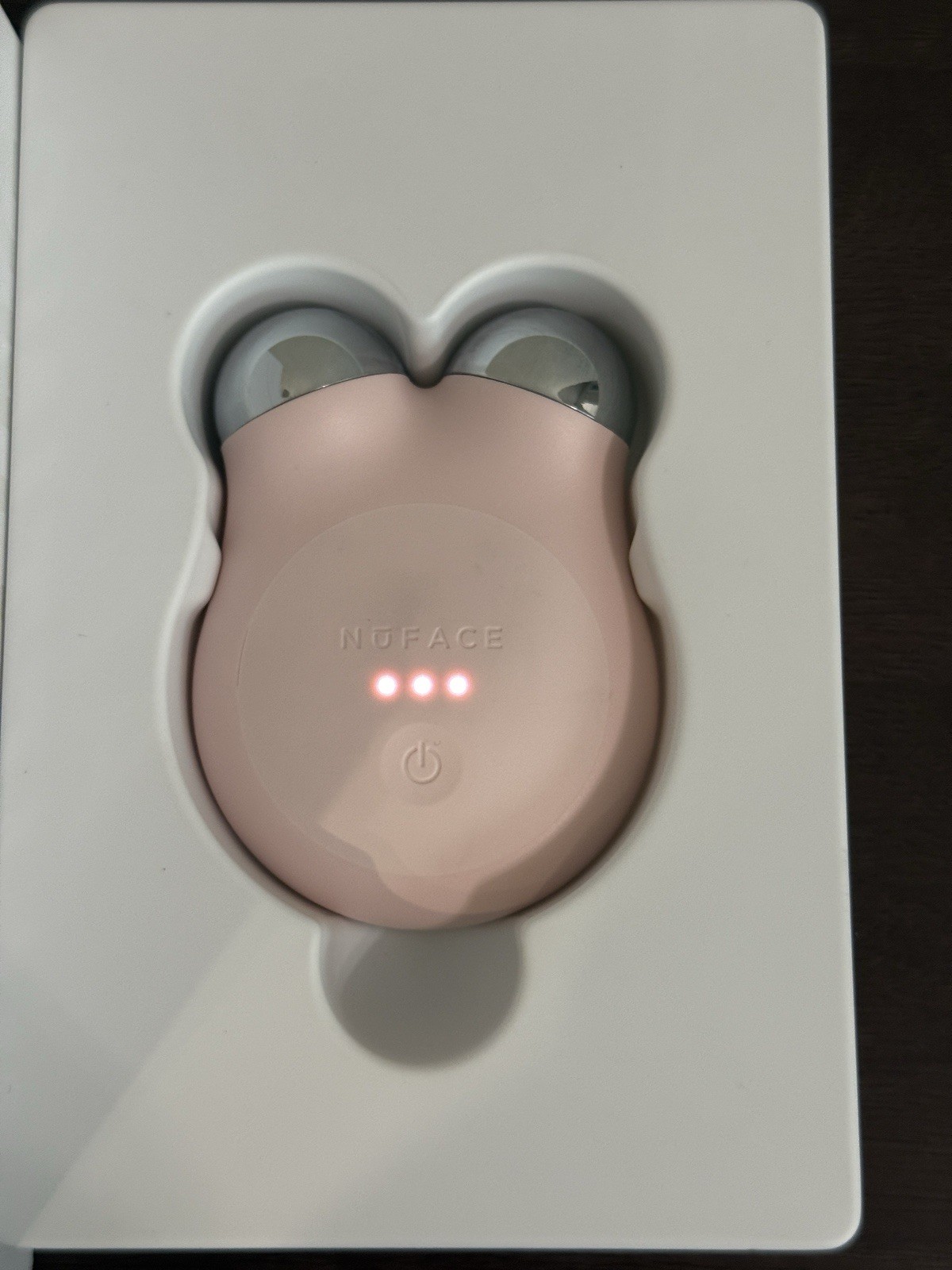 NuFACE MINI+ Facial Toning Device Pink Wireless Rechargeable Battery Powered