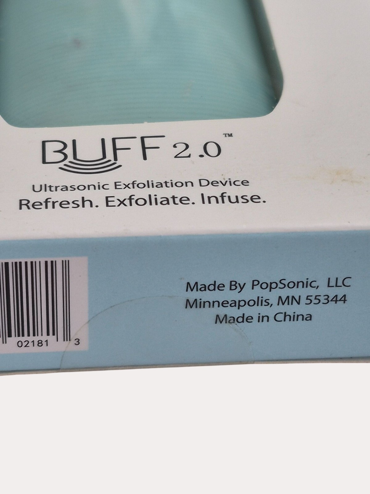 Pop Sonic Buff 2.0 Ultrasonic Exfoliation Device Refresh Exfoliate & Infuse Co