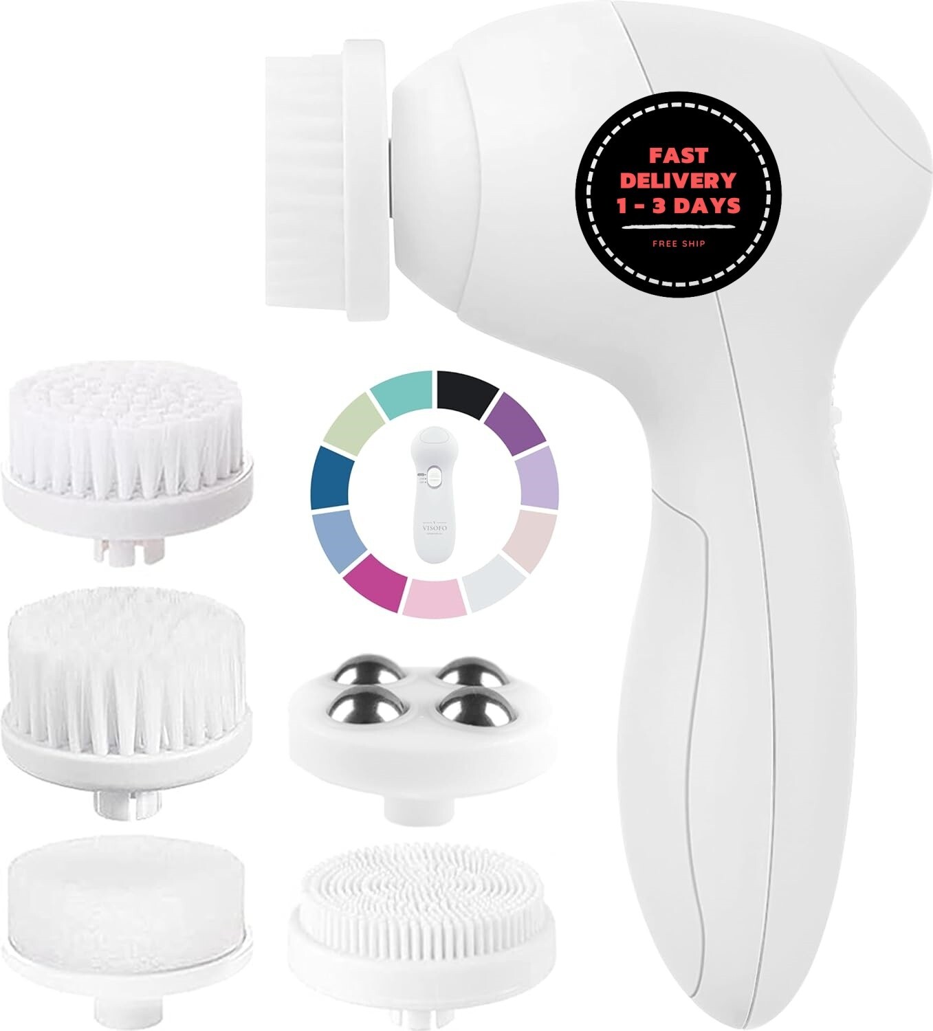 Depurador facial, cepillo de limpieza facial, cuidado de la piel exfoliante