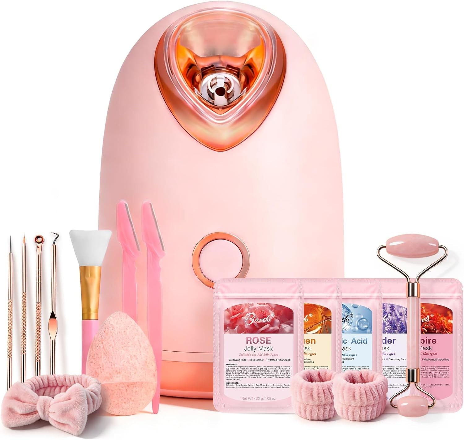 Complete Facial Steamer Spa Kit: 17 Essential Skin Care Tools for Radiant Skin