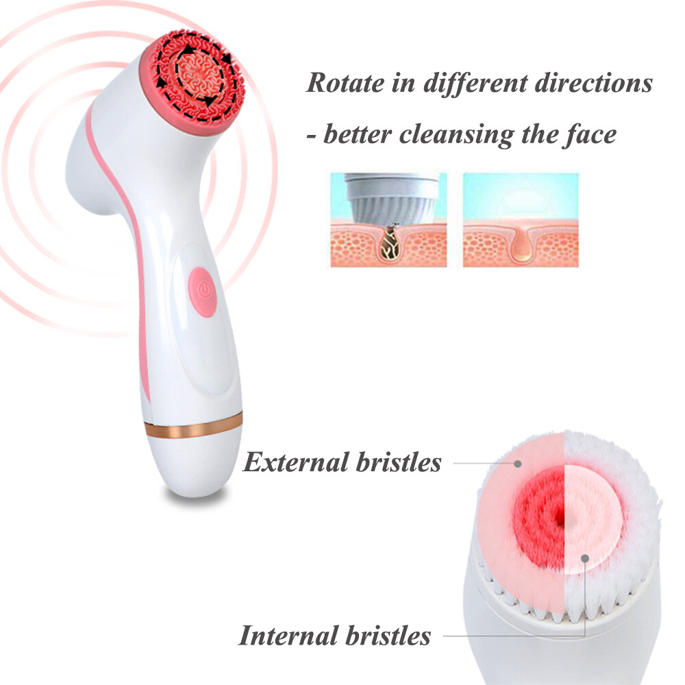Facial Cleansing Spin Brush Set Galvanic Spa Cleaning Remove Blackhead Machine