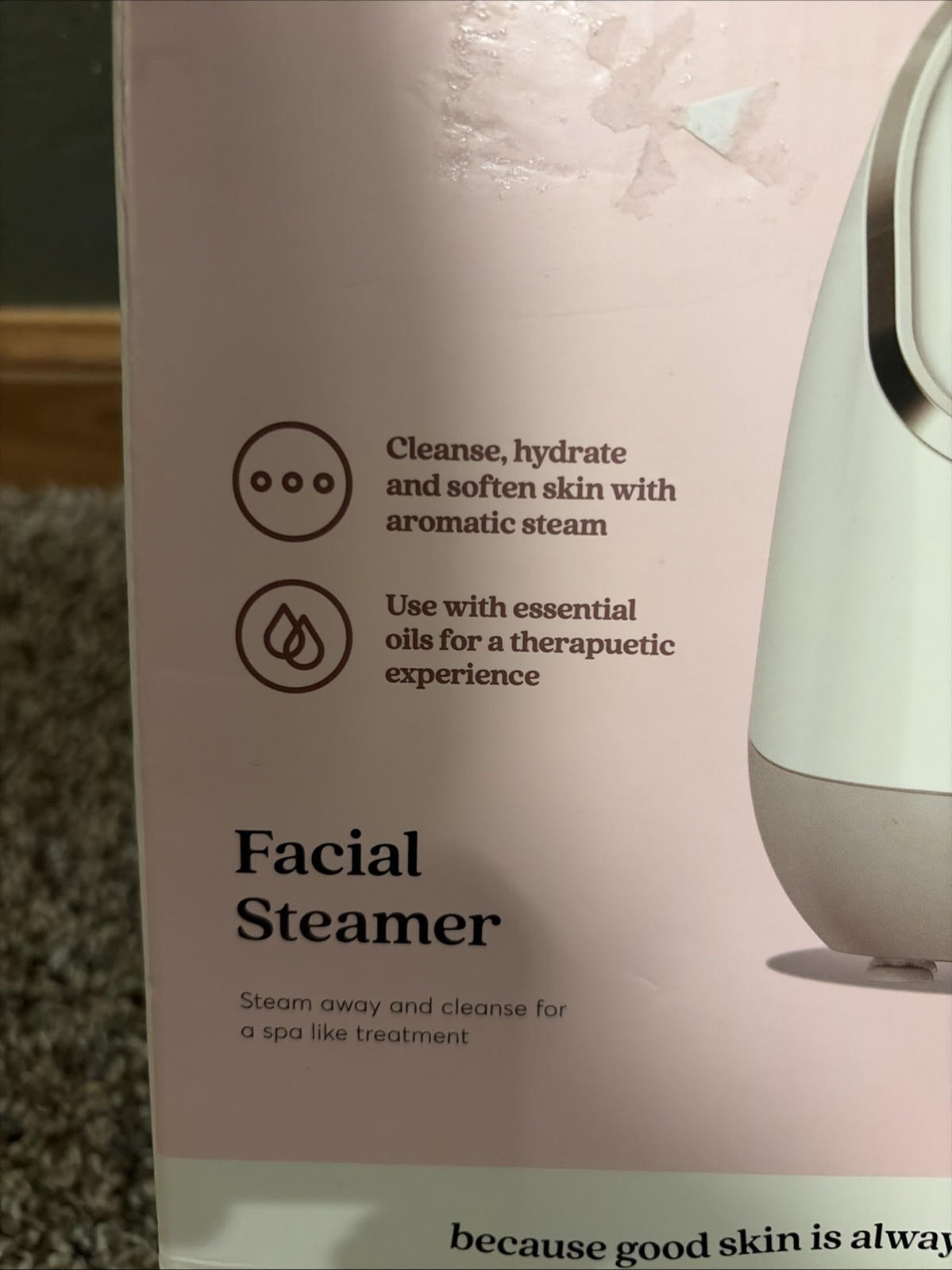 Vanity Planet Aira Ionic Facial Steamer Beige/Rose Gold