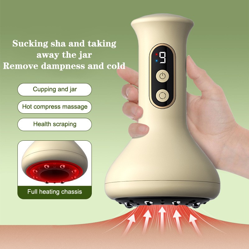 USB Rechargeable Abdominal Massager For Hot Compress Adjustable Cupping Massage