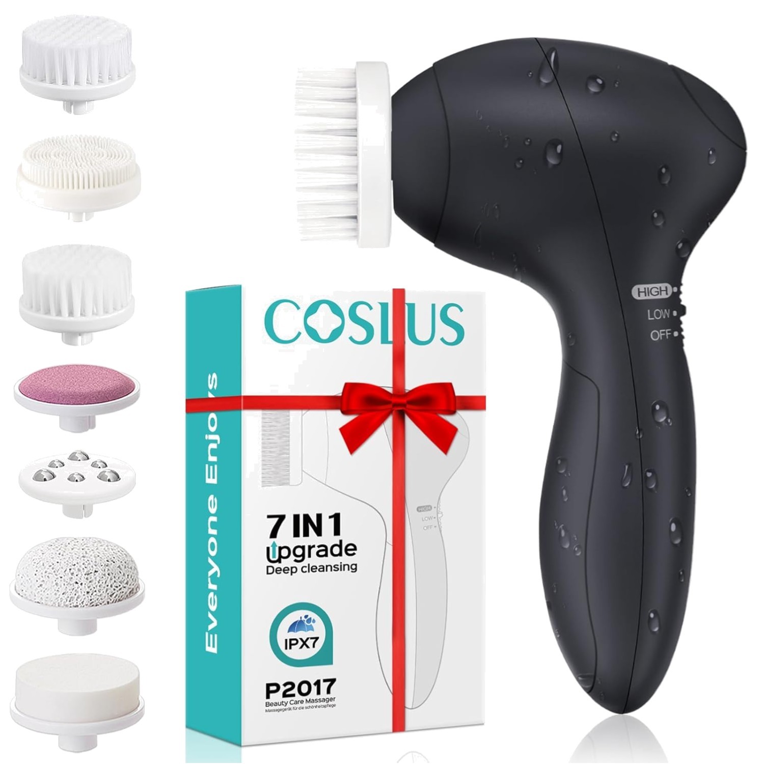7-in-1 Facial Cleansing Brush – Electric Exfoliating Device