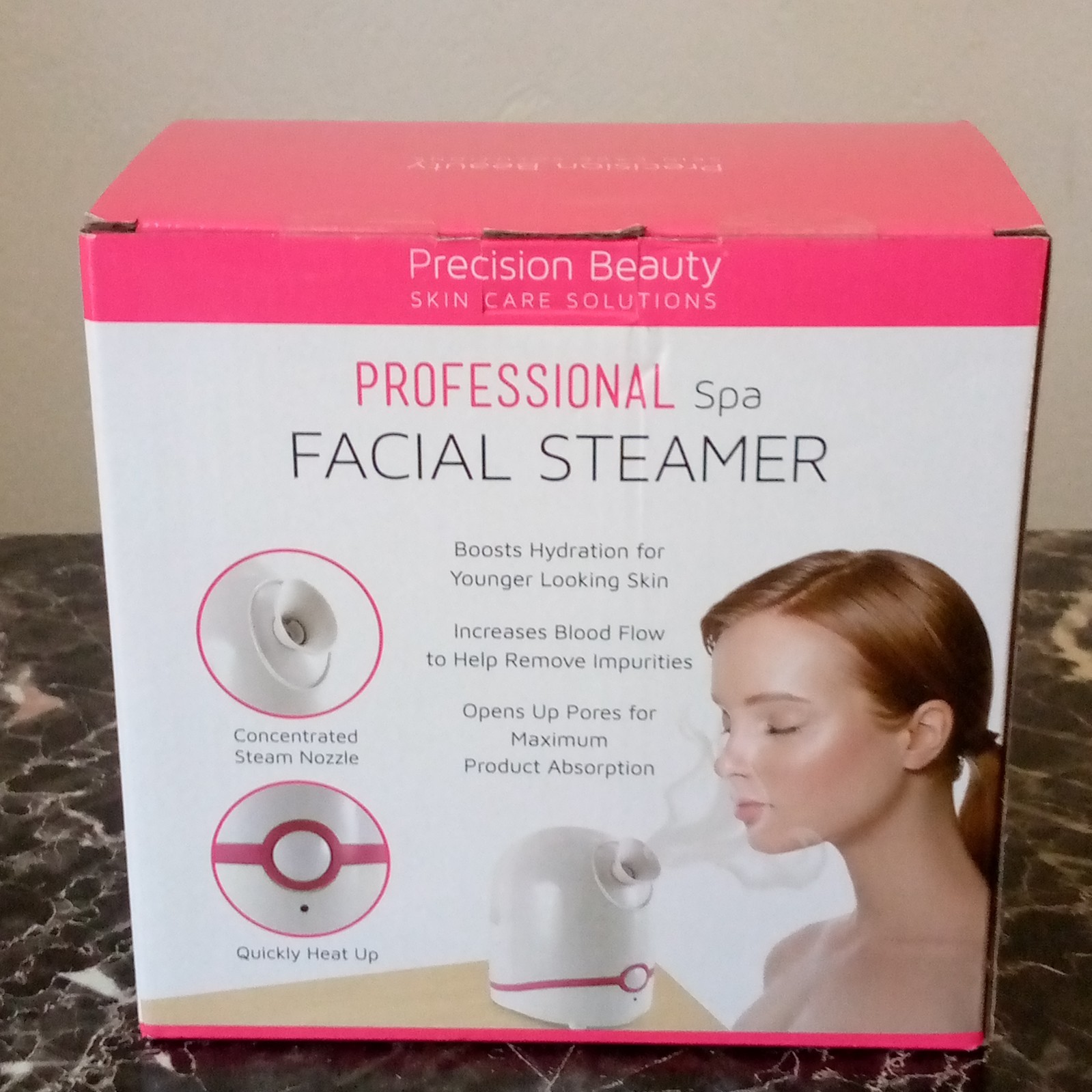Facial Steamer Professional Spa Face Steamer Skin Care Pores Hydration White NEW